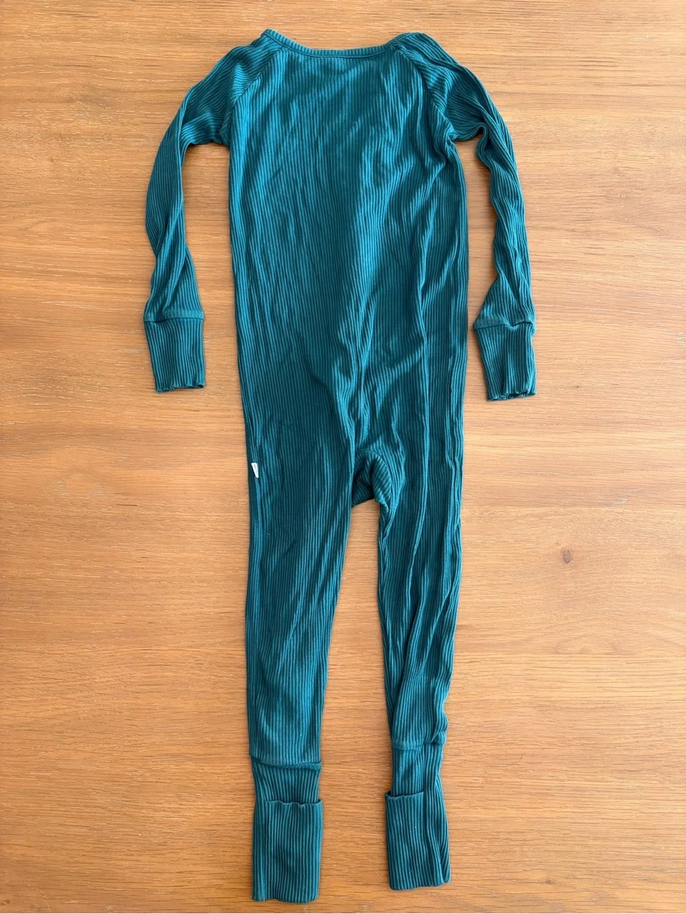 Little Sleepies Emerald Green Ribbed Zippy